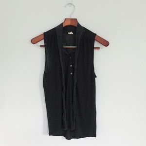 J. Crew tie neck sleeveless blouse